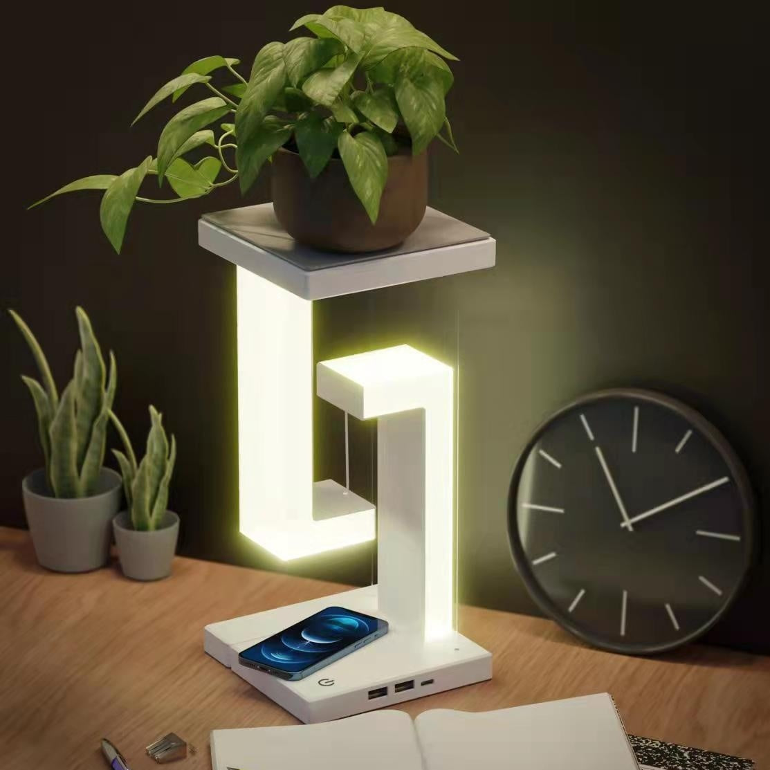 Floating Wireless Charging Lamp – A Stylish Balance of Light & Power