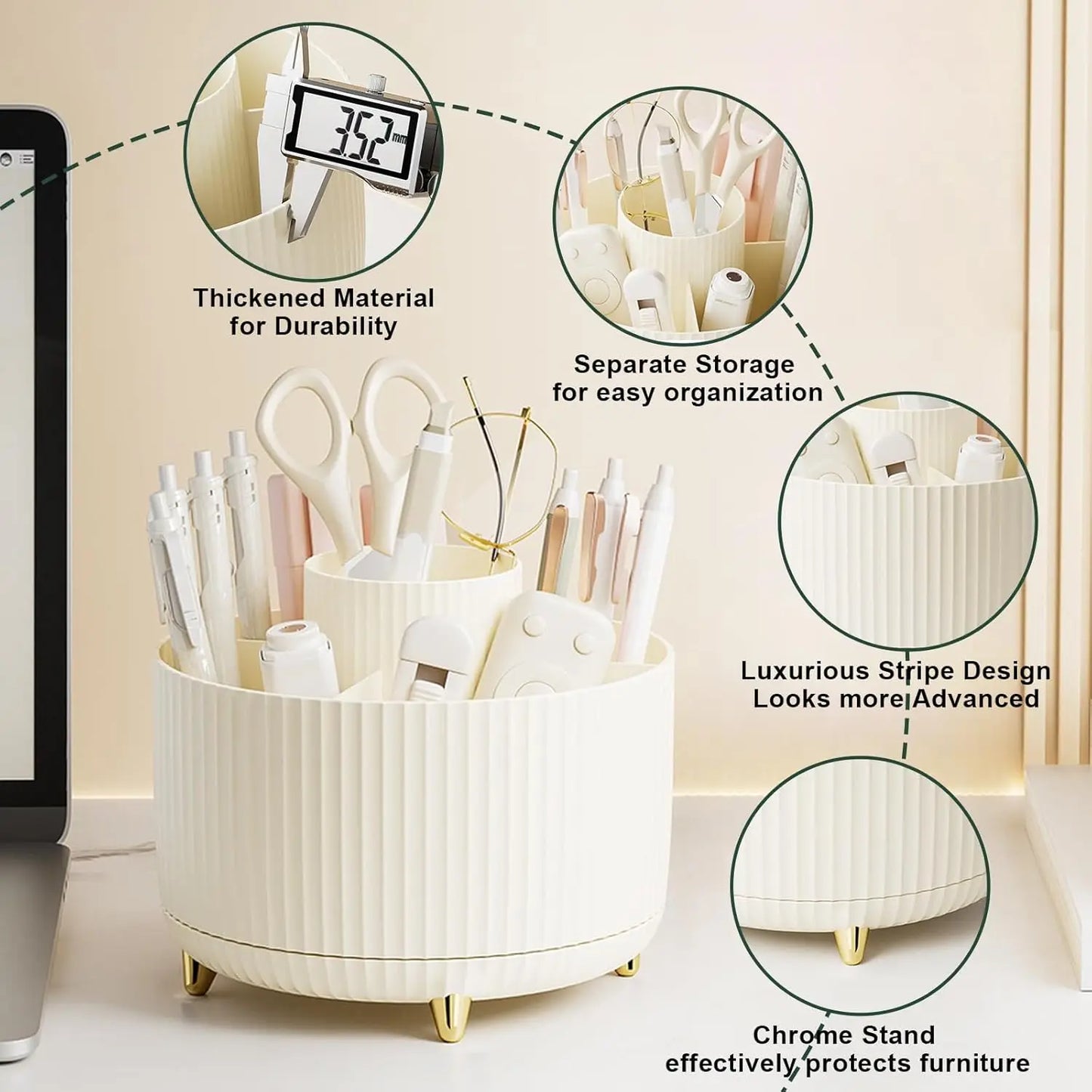 Beauty Spins Easy – 360° Cosmetic Organizer Box