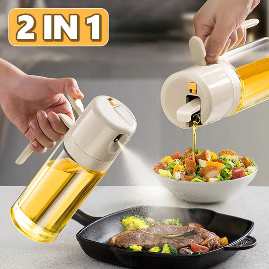 2-in-1 Oil Sprayer & Dispenser – Perfect for Cooking