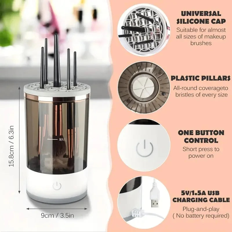 Quick & Easy Makeup Brush Cleaner – USB Powered