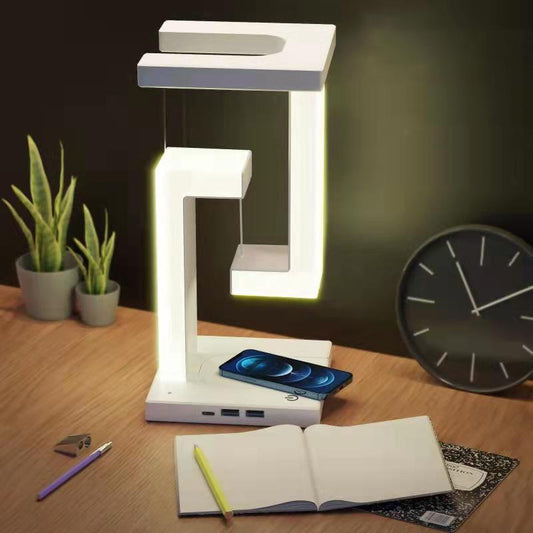 Floating Wireless Charging Lamp – A Stylish Balance of Light & Power